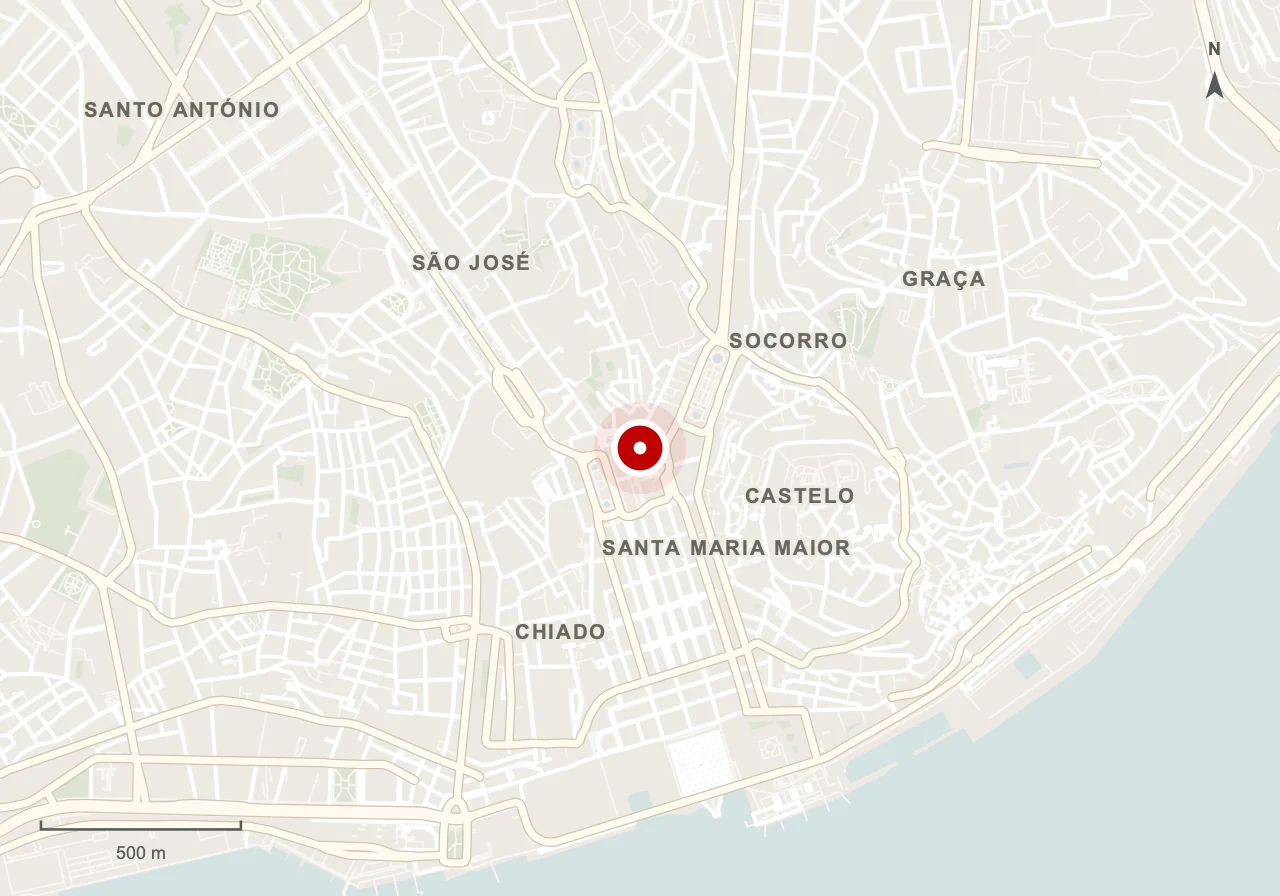 Mapa de Iglesia de São Domingos en Lisboa