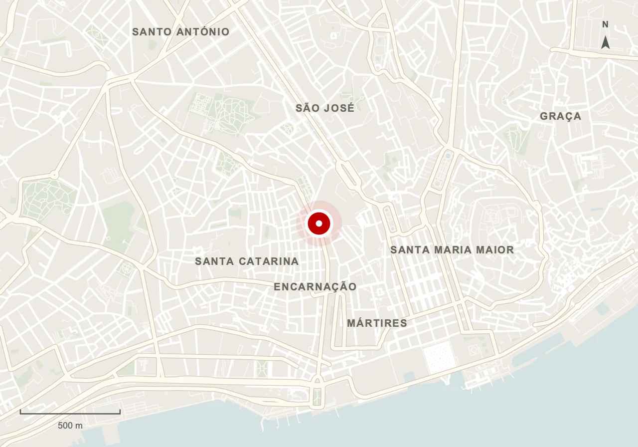 Mapa de Igreja de São Roque em Lisboa