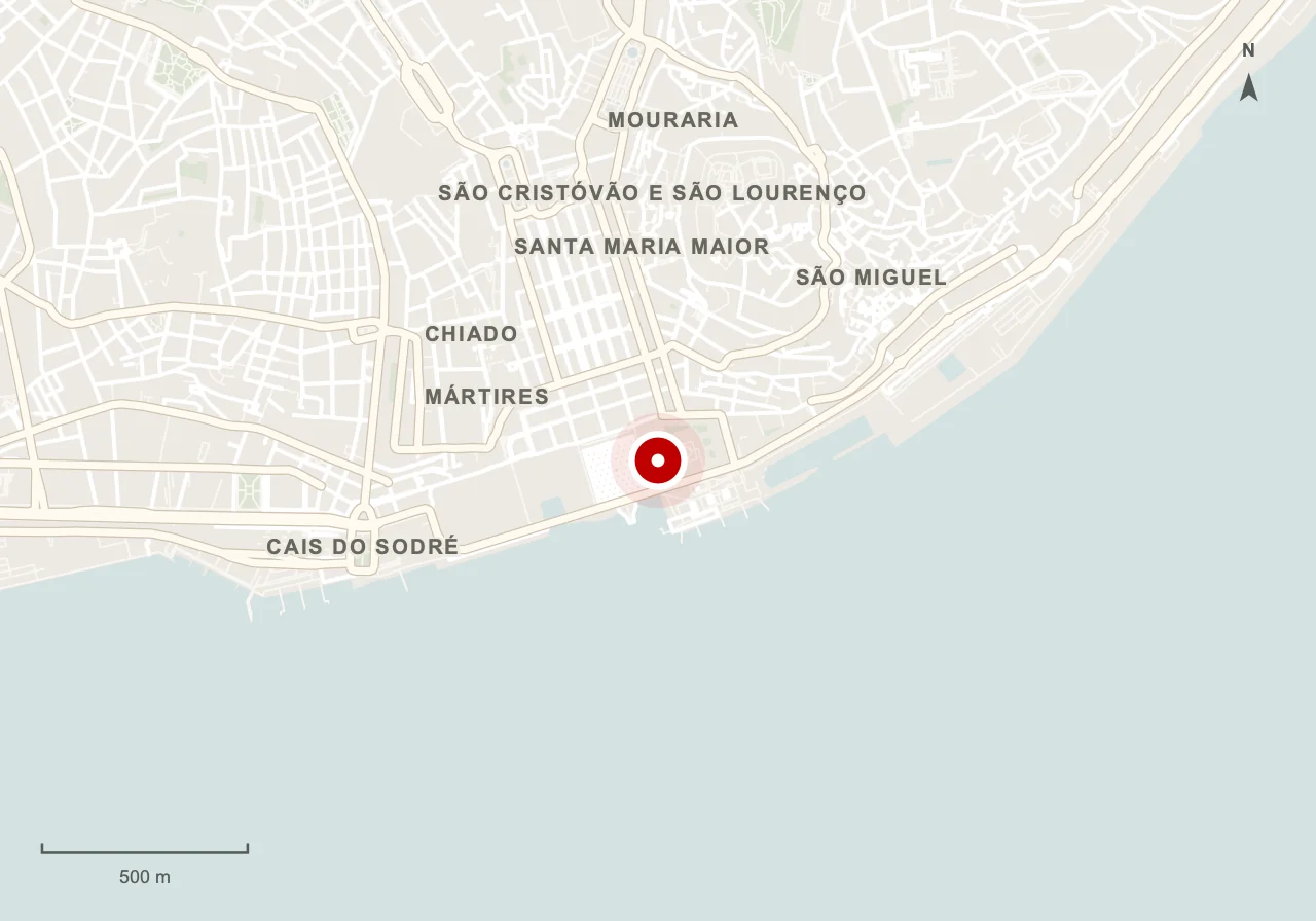 Map showing Lisboa Story Centre in Lisbon