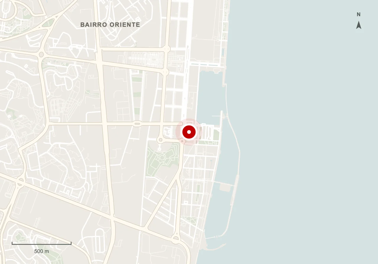 Map showing Pavilion of Knowledge in Lisbon